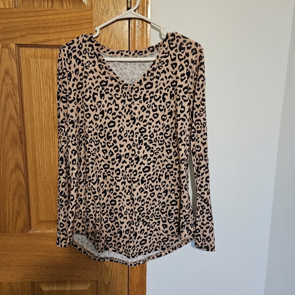High Low Leopard Long Sleeve